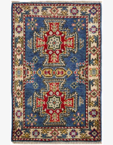 1' 10 x 2' 11 Hand Knotted Kazak Rug