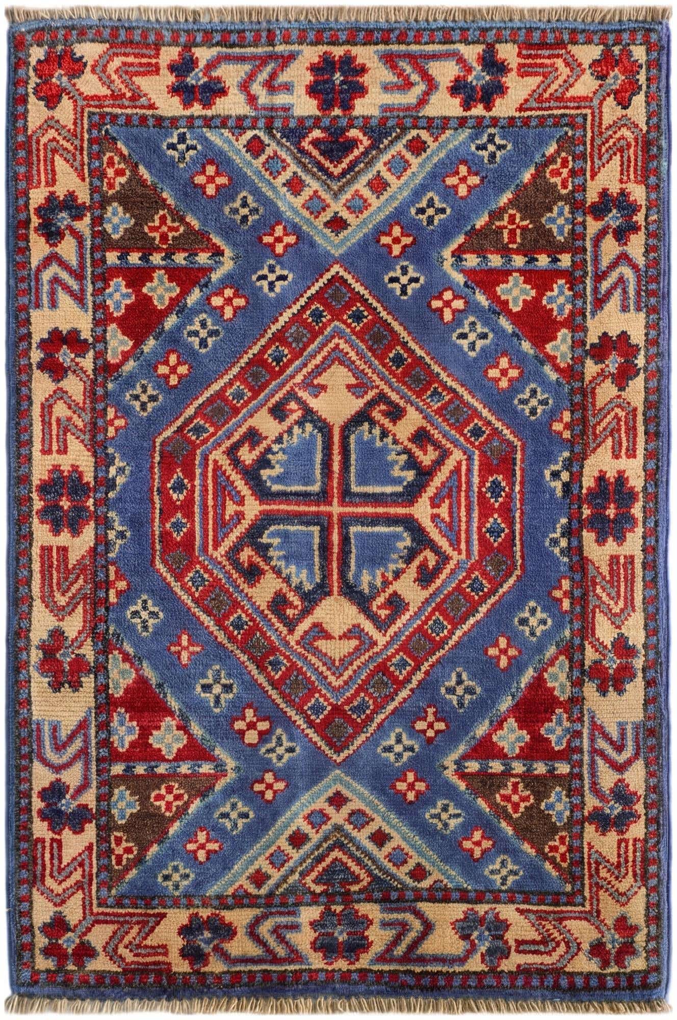 2' x 3' Hand Knotted Kazak Rug