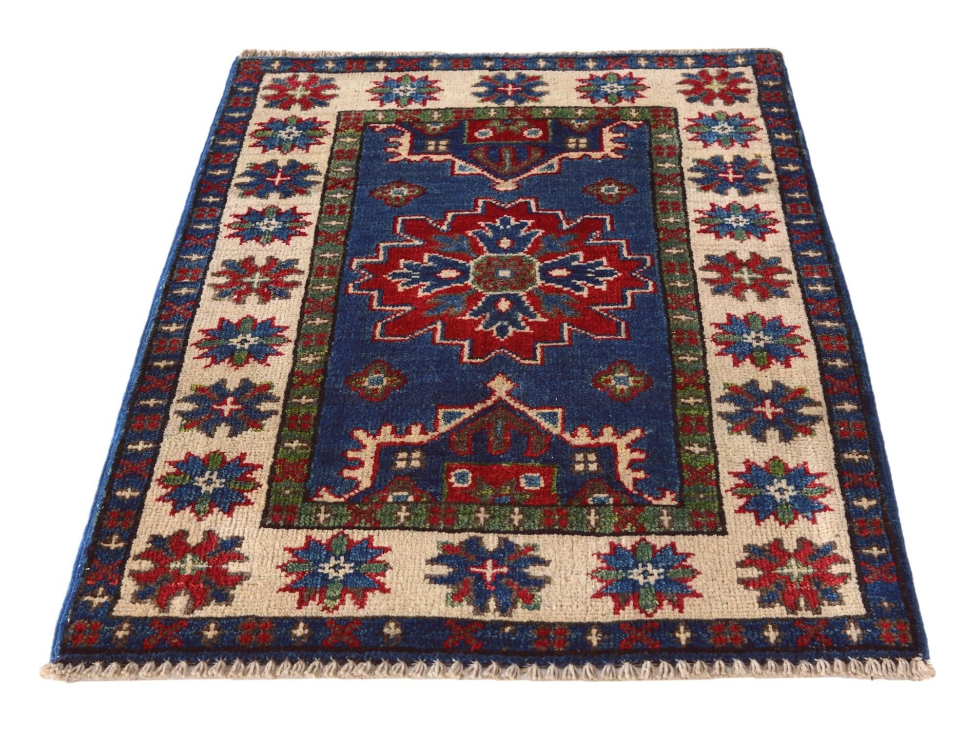 2' x 2' 11 Hand Knotted Kazak Rug
