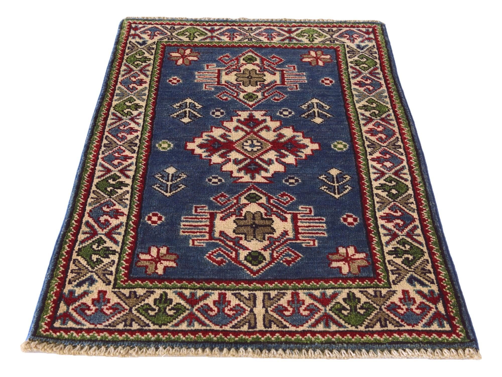 1' 11 x 3' 1 Hand Knotted Kazak Rug