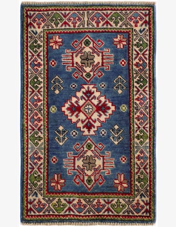 1' 11 x 3' 1 Hand Knotted Kazak Rug