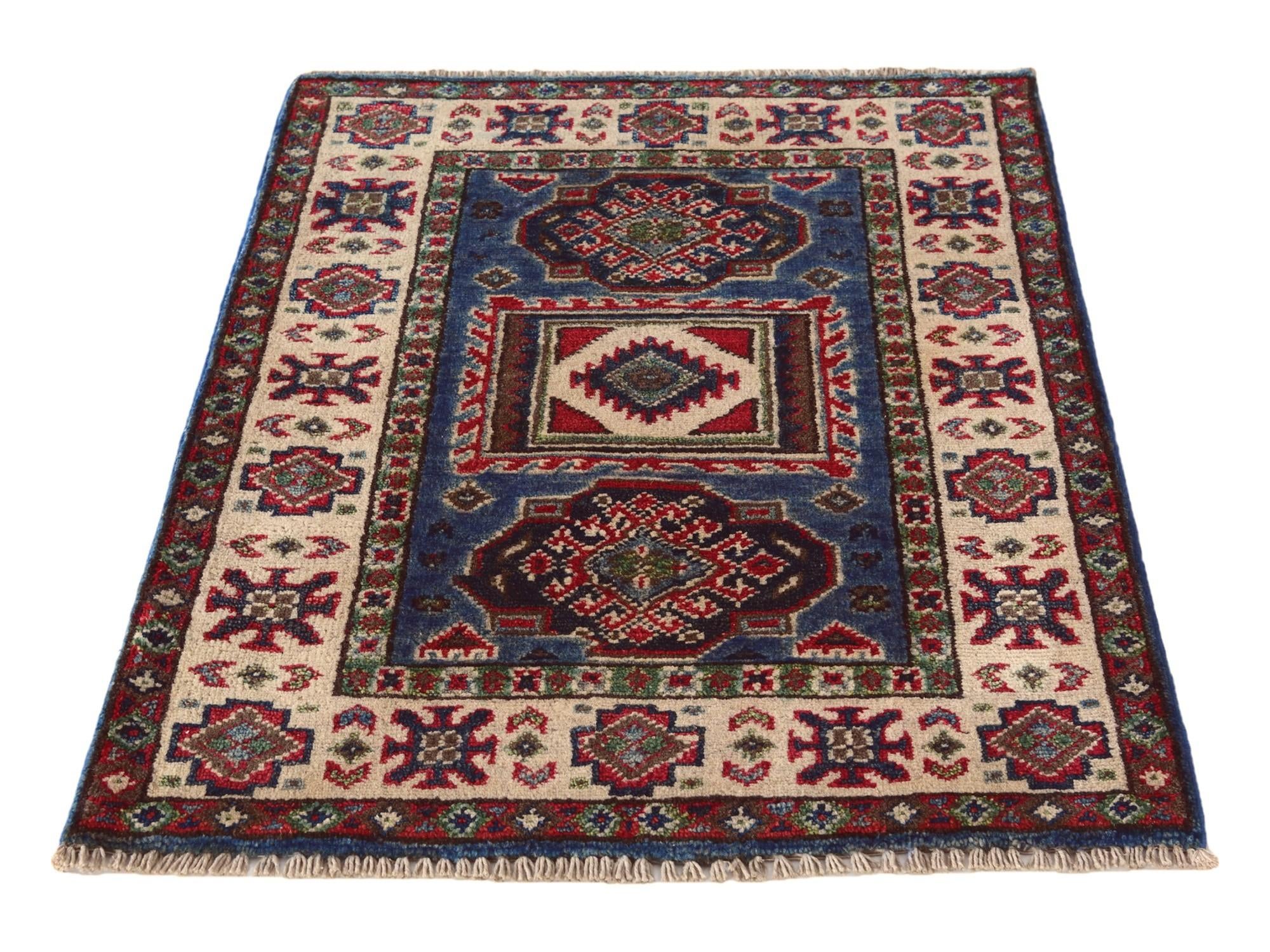 2' x 2' 8 Hand Knotted Kazak Rug