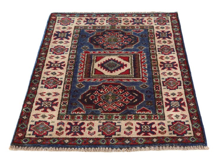 Detail image of 2' x 2' 8 Hand Knotted Kazak Rug