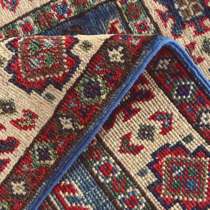 Detail image of 2' x 2' 8 Hand Knotted Kazak Rug