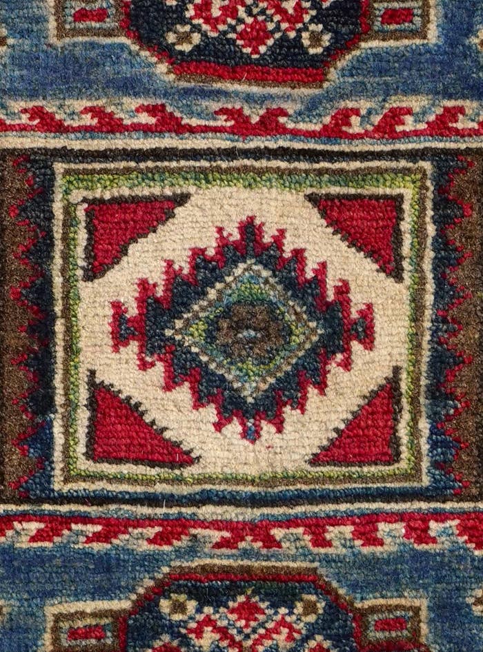 Detail image of 2' x 2' 8 Hand Knotted Kazak Rug