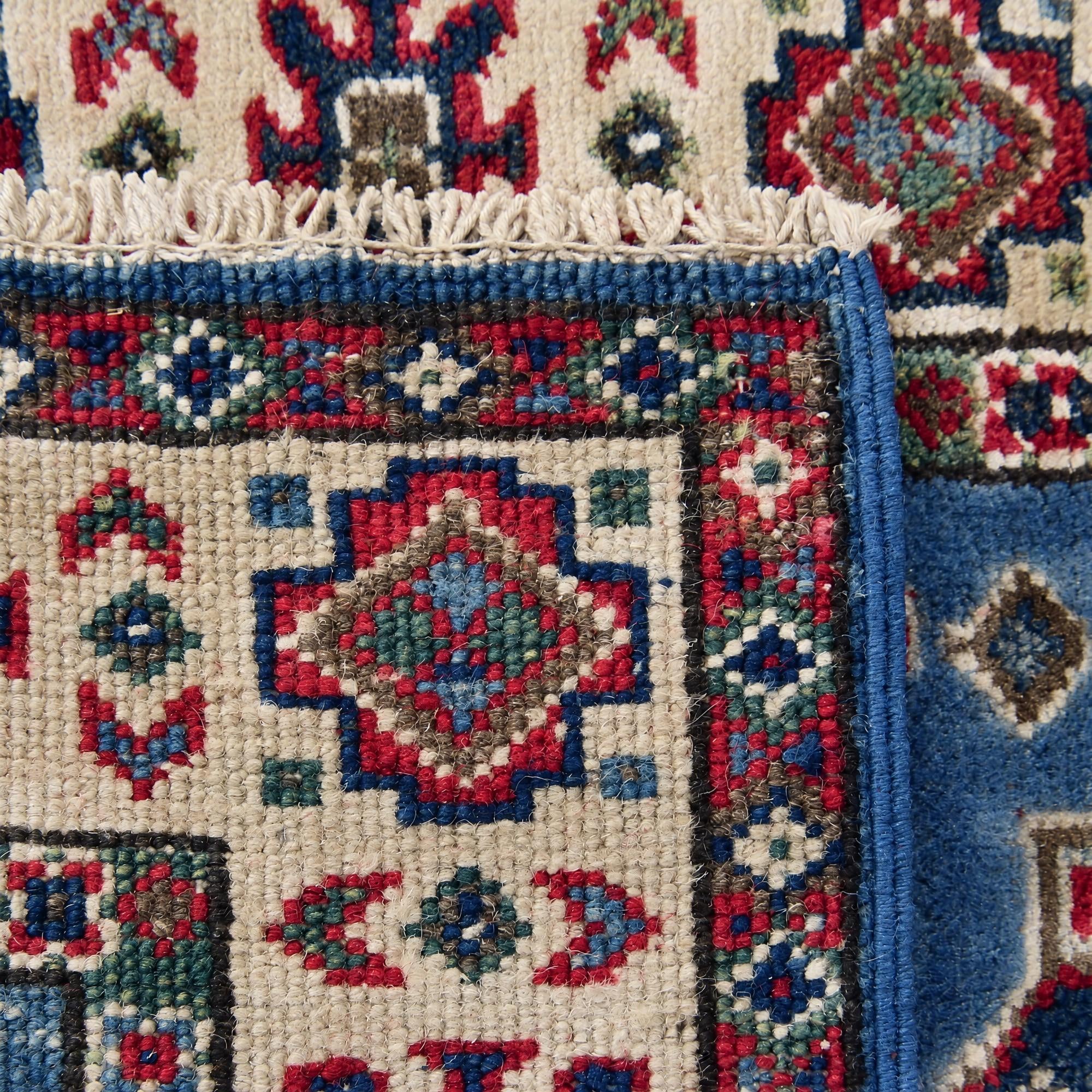 60cm x 80cm Hand Knotted Kazak Rug