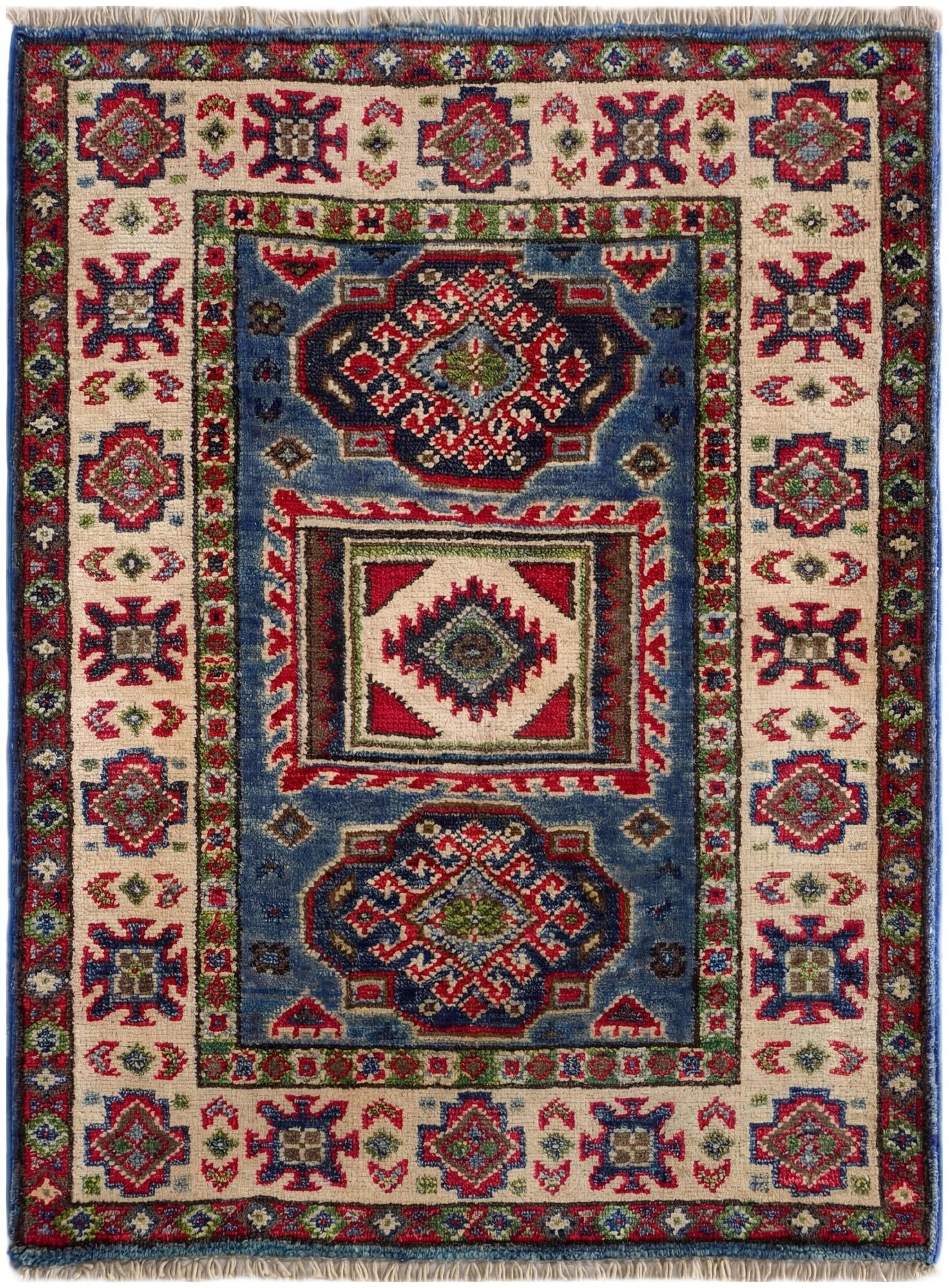 2' x 2' 8 Hand Knotted Kazak Rug