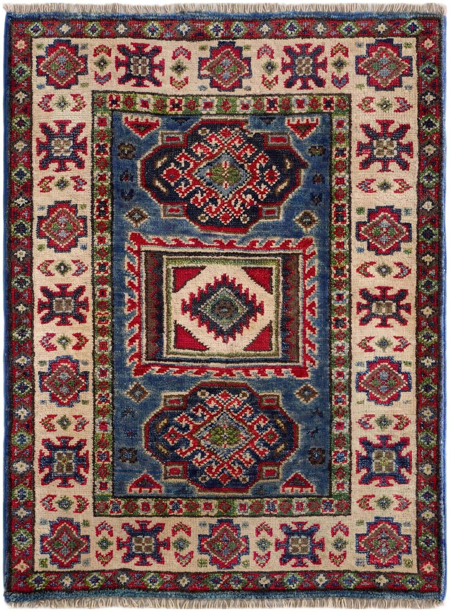 2' x 2' 8 Hand Knotted Kazak Rug