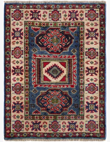 2' x 2' 8 Hand Knotted Kazak Rug