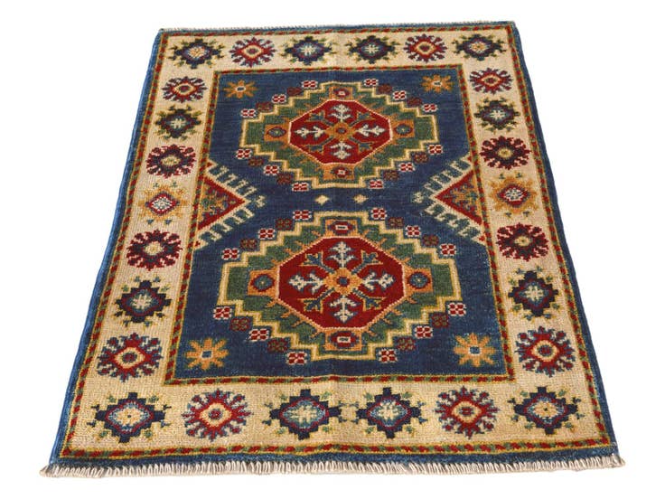 Detail image of 2' 2 x 3' Hand Knotted Kazak Rug
