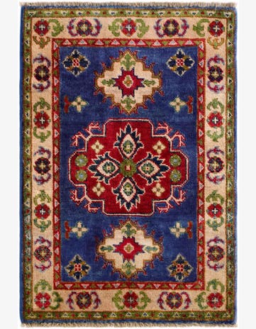 2' x 2' 11 Hand Knotted Kazak Rug