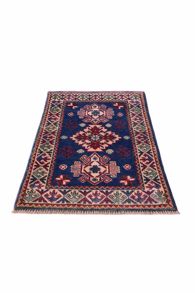 1' 11 x 3' Hand Knotted Kazak Rug