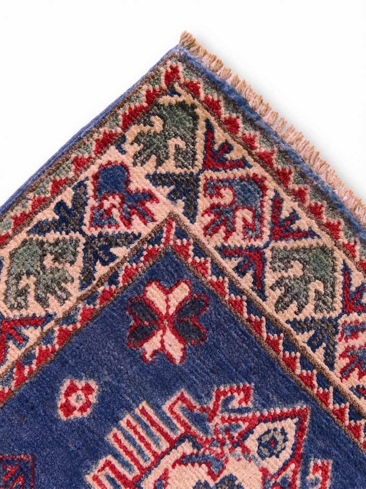 1' 11 x 3' Hand Knotted Kazak Rug