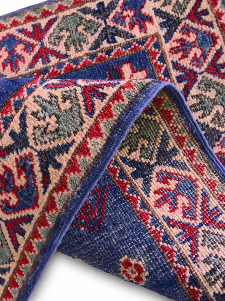 1' 11 x 3' Hand Knotted Kazak Rug