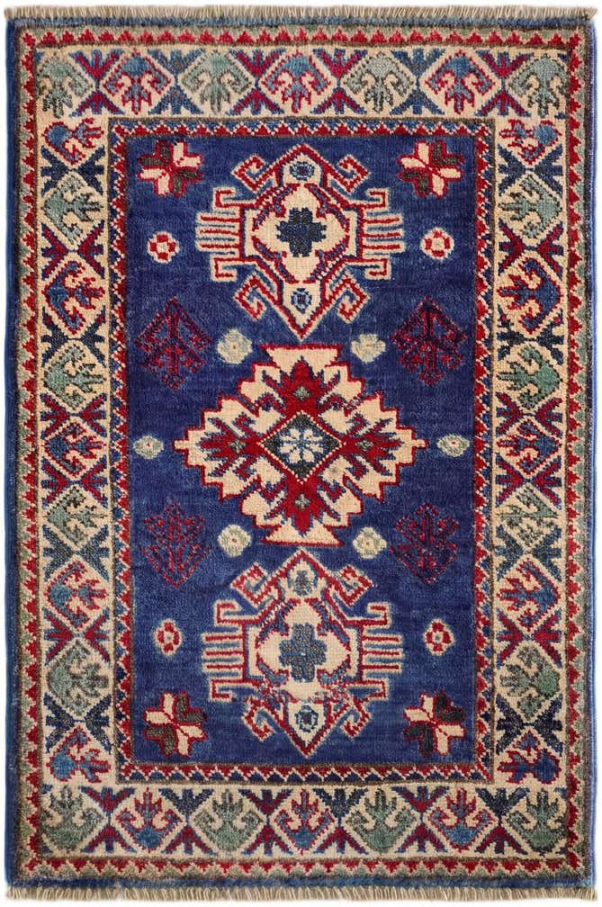 1' 11 x 3' Hand Knotted Kazak Rug