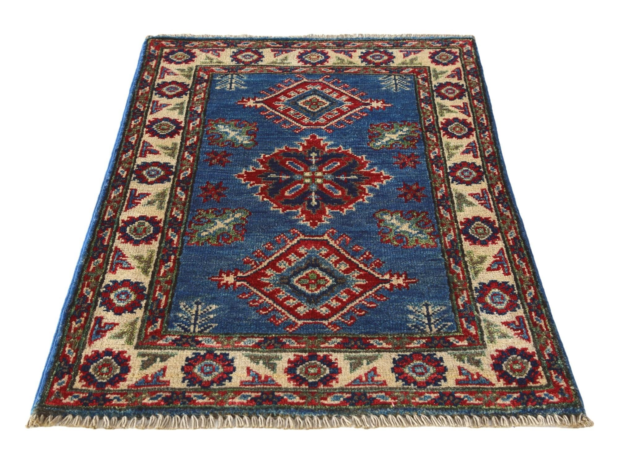 2' x 3' Hand Knotted Kazak Rug
