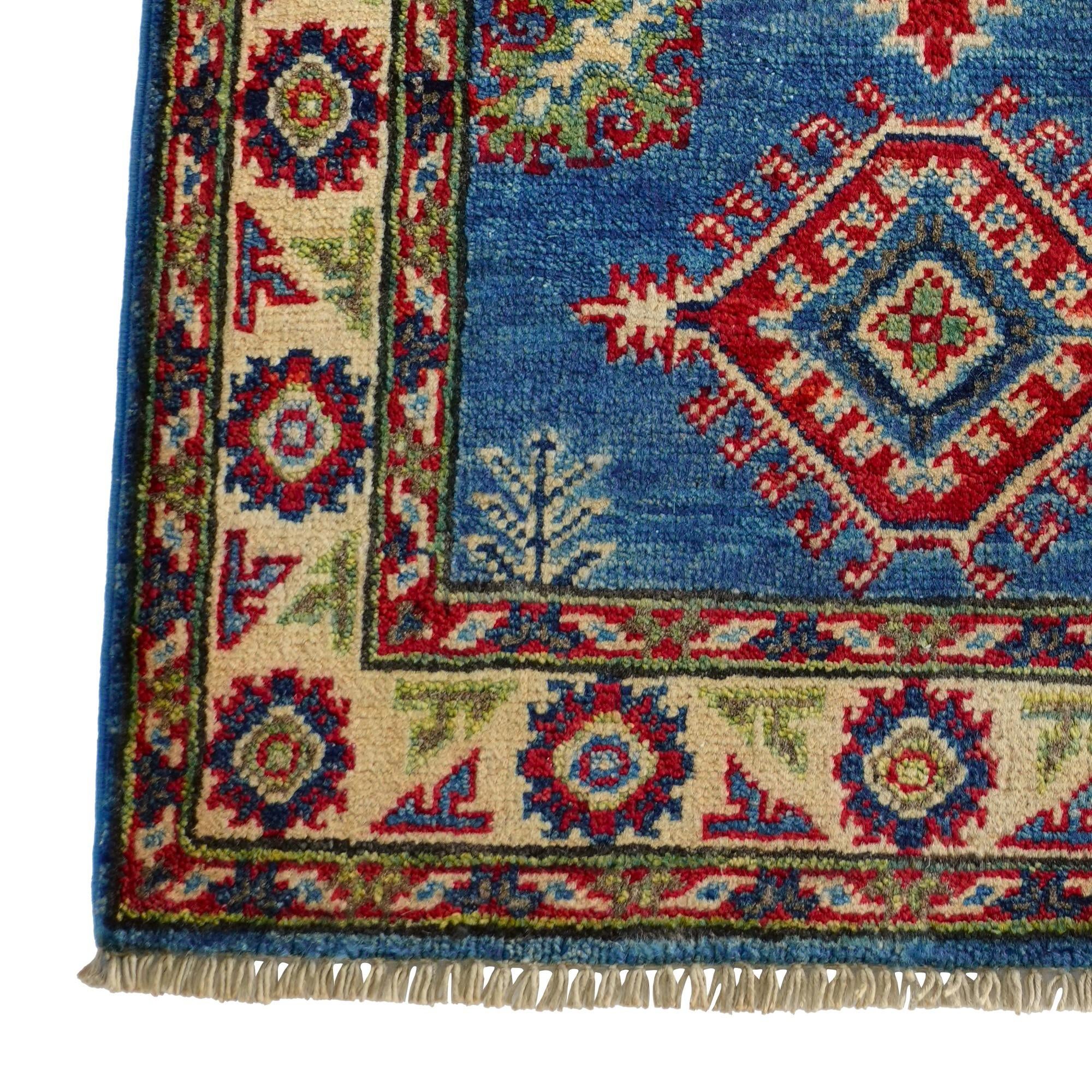 2' x 3' Hand Knotted Kazak Rug