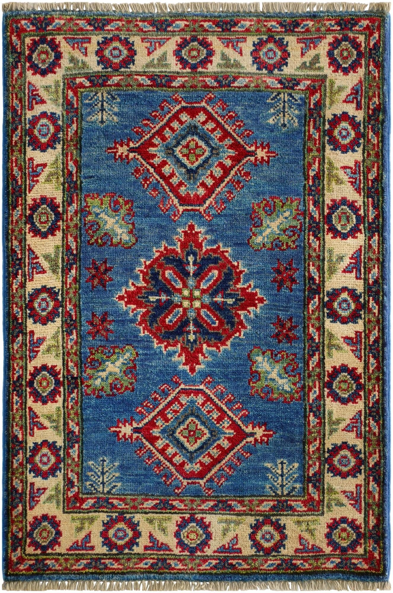 2' x 3' Hand Knotted Kazak Rug