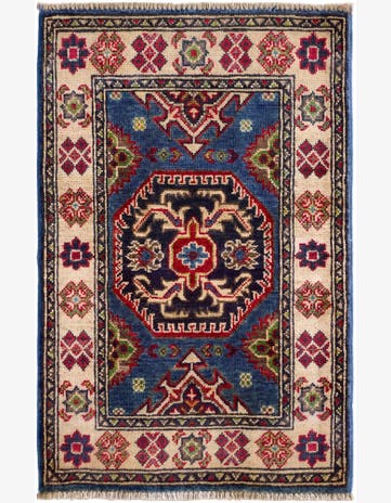 1' 10 x 3' Hand Knotted Kazak Rug