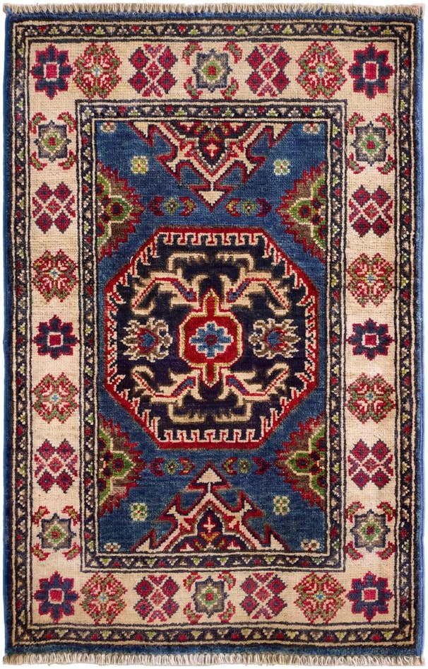 Detail image of 1' 10 x 3' Hand Knotted Kazak Rug