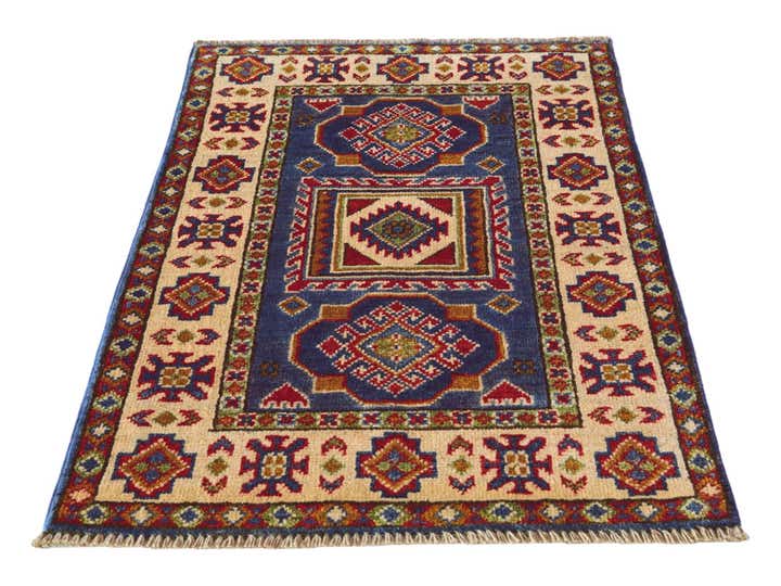 2' x 3' 1 Hand Knotted Kazak Rug