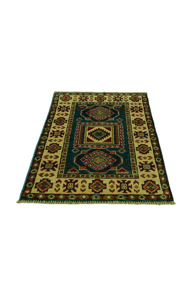 2' x 3' 1 Hand Knotted Kazak Rug