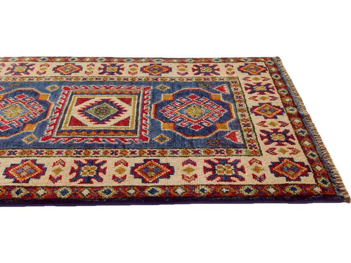 2' x 3' 1 Hand Knotted Kazak Rug