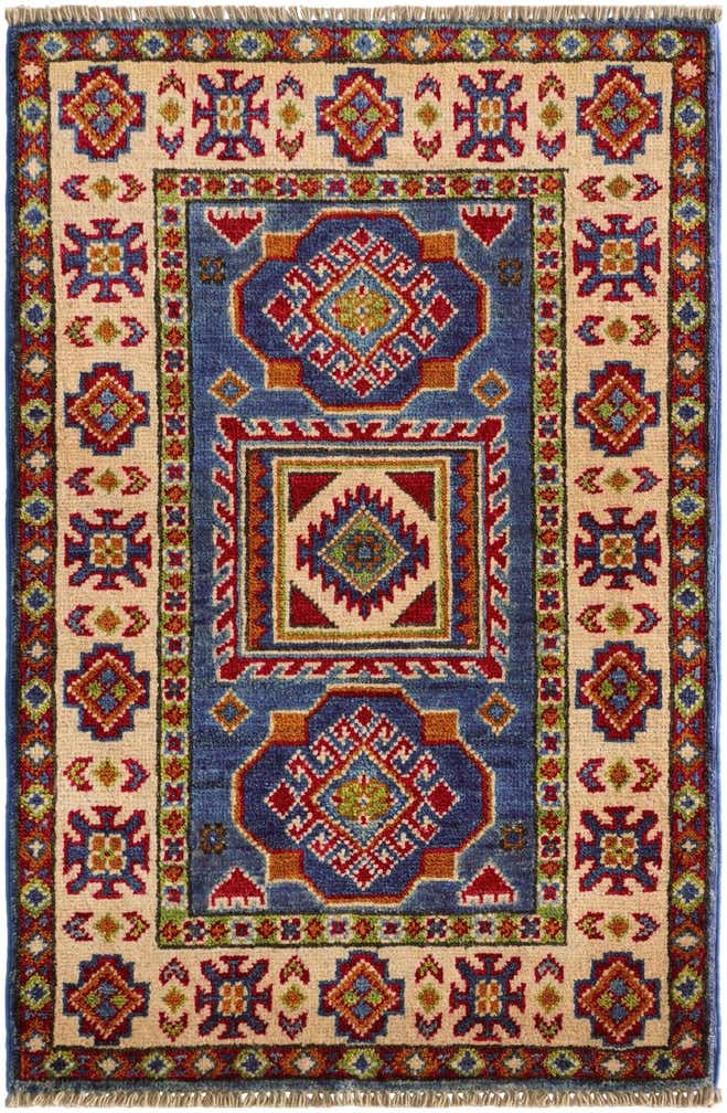 2' x 3' 1 Hand Knotted Kazak Rug