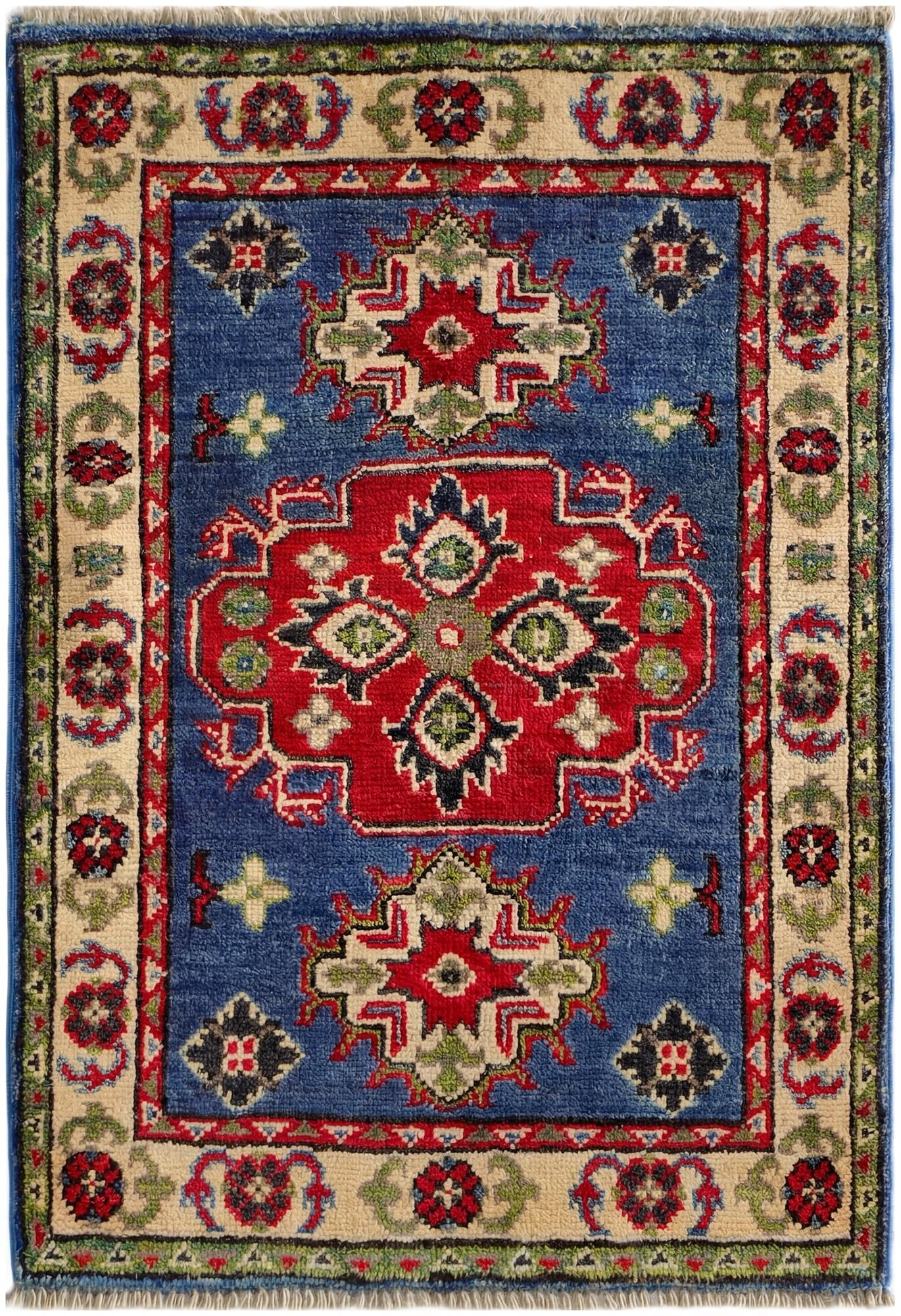 2' x 2' 11 Hand Knotted Kazak Rug