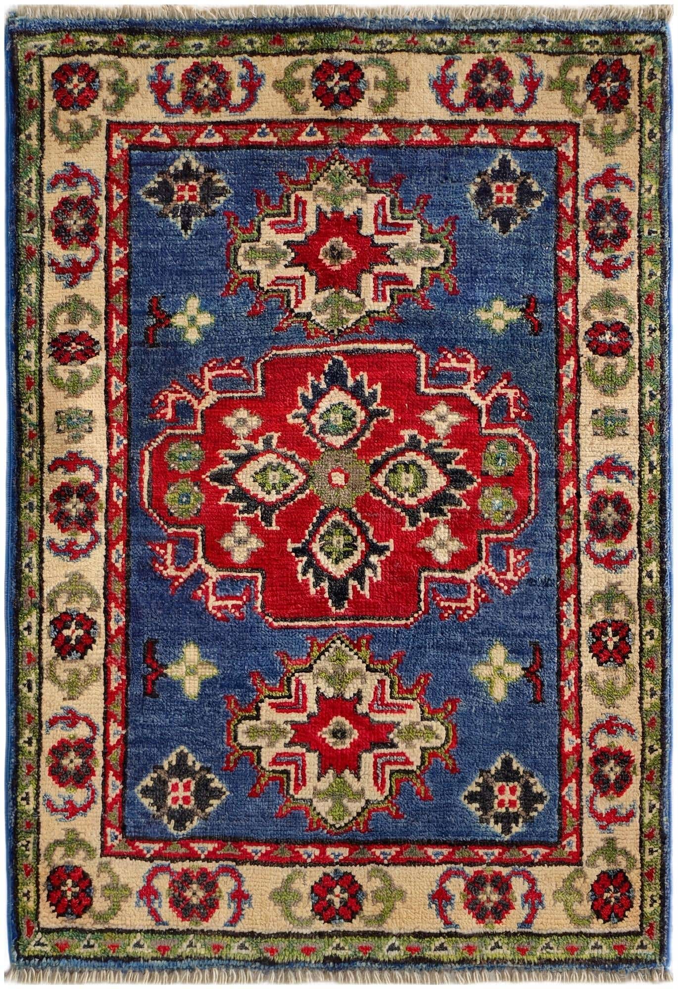 2' x 2' 11 Hand Knotted Kazak Rug