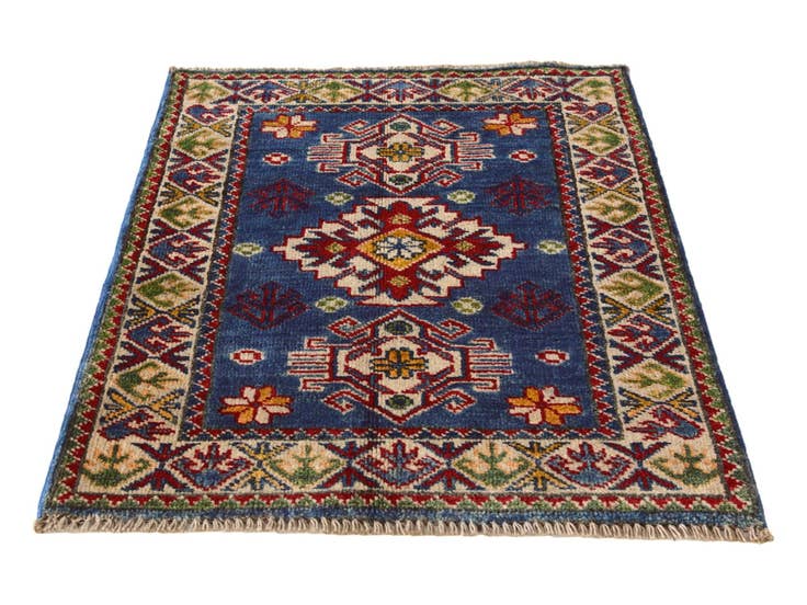 Detail image of 2' 2 x 2' 11 Hand Knotted Kazak Rug