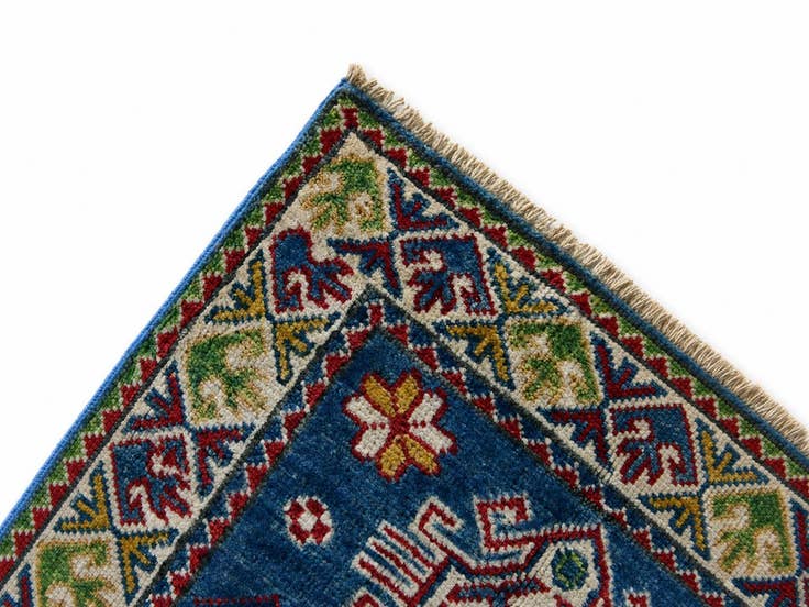 Detail image of 2' 2 x 2' 11 Hand Knotted Kazak Rug
