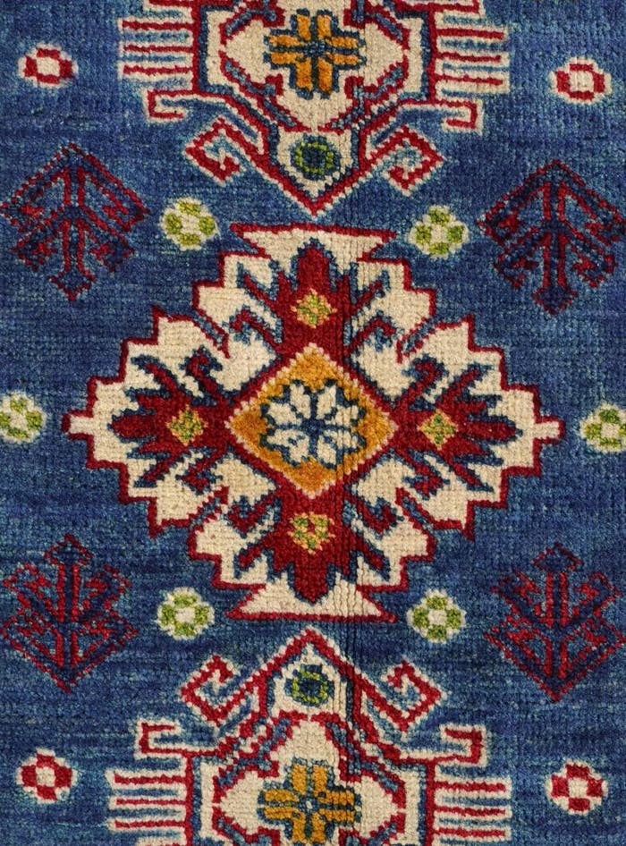 Detail image of 2' 2 x 2' 11 Hand Knotted Kazak Rug