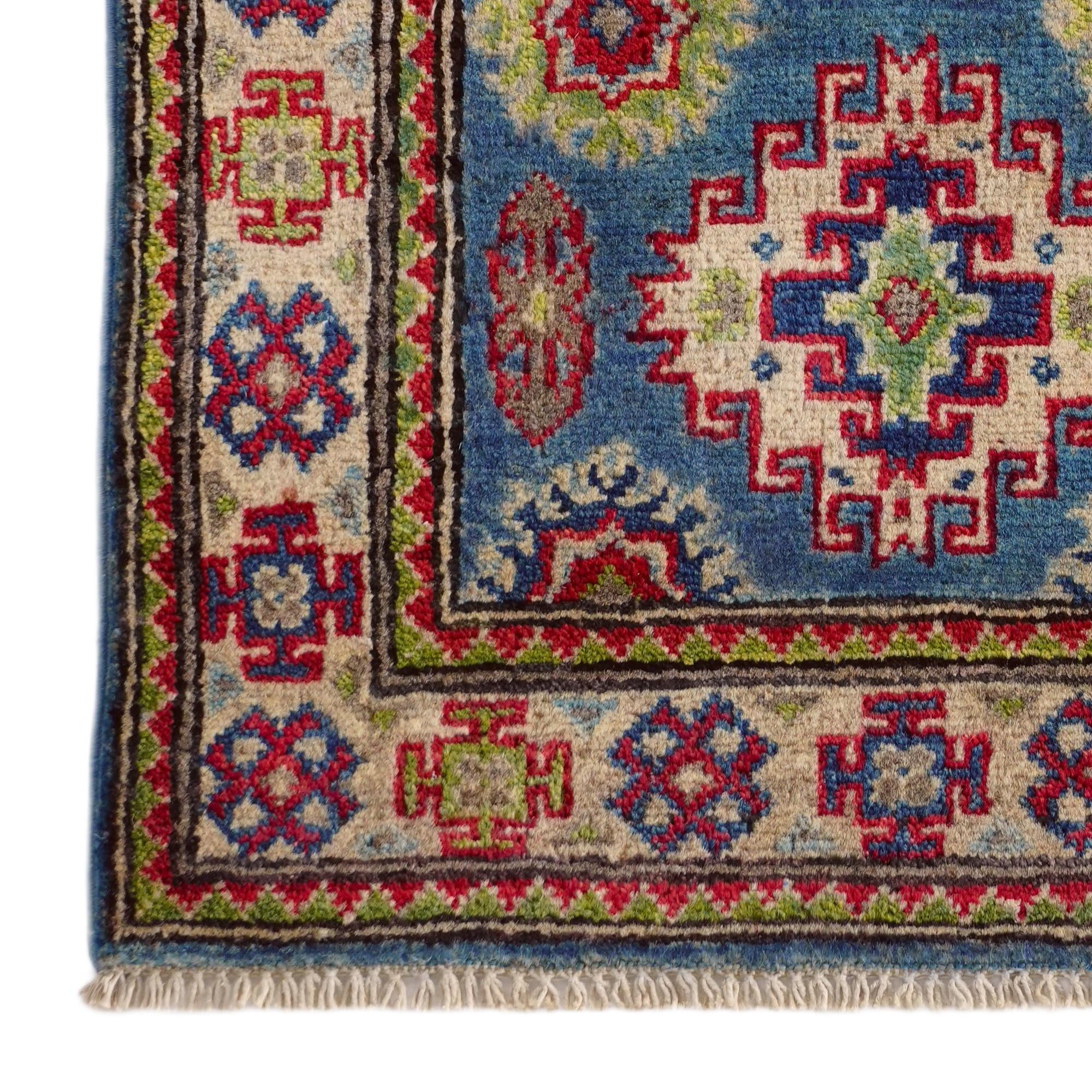 2' x 3' Hand Knotted Kazak Rug