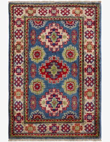 2' x 3' Hand Knotted Kazak Rug