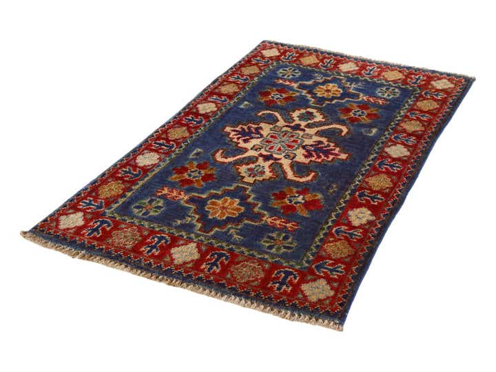 1' 11 x 3' 3 Hand Knotted Kazak Rug