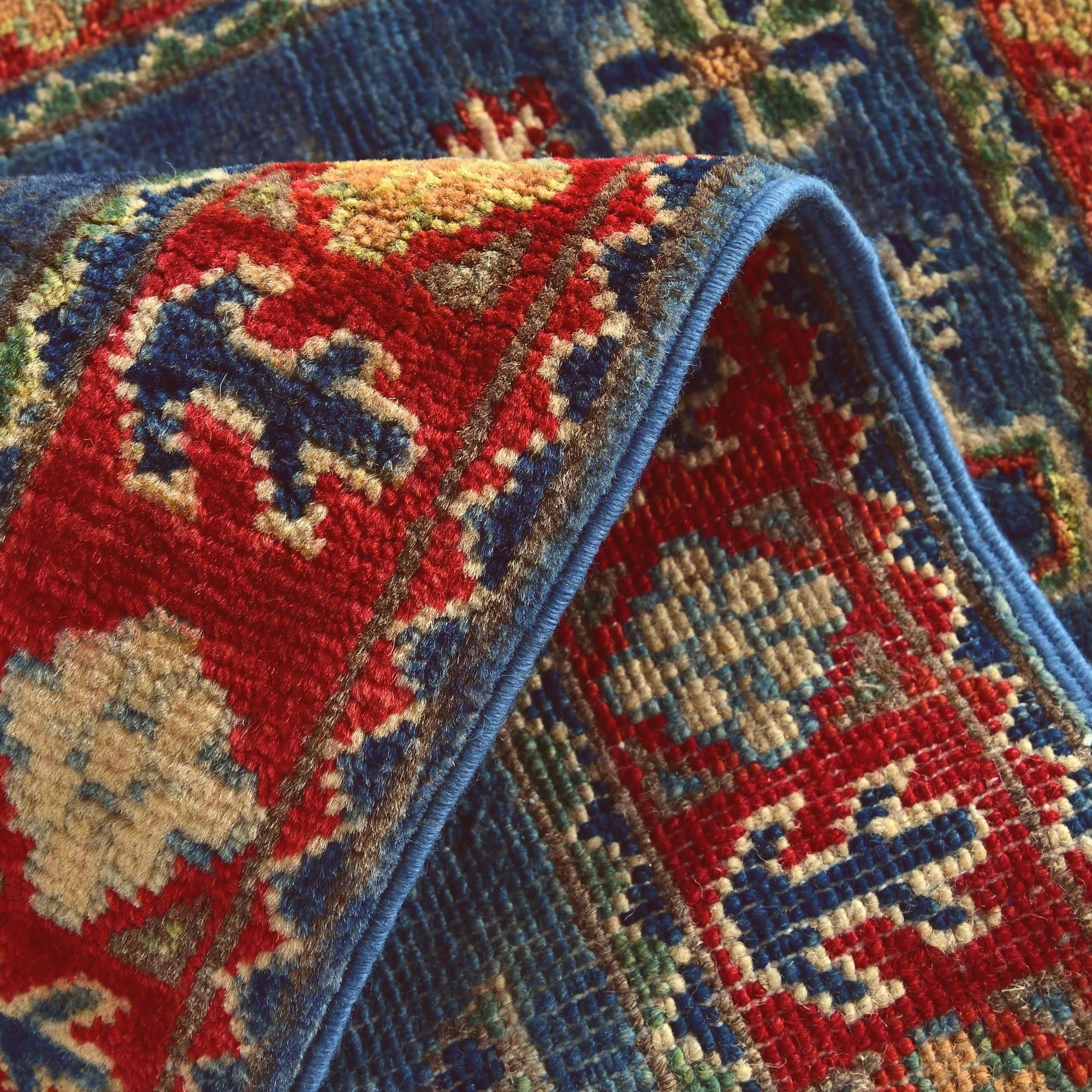 1' 11 x 3' 3 Hand Knotted Kazak Rug