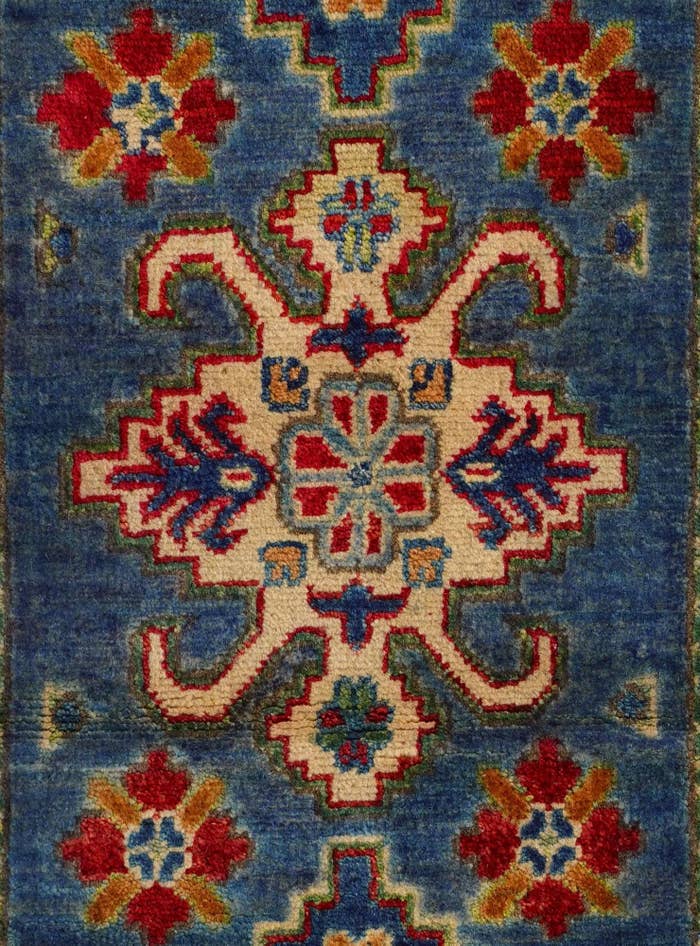 Detail image of 1' 11 x 3' 3 Hand Knotted Kazak Rug
