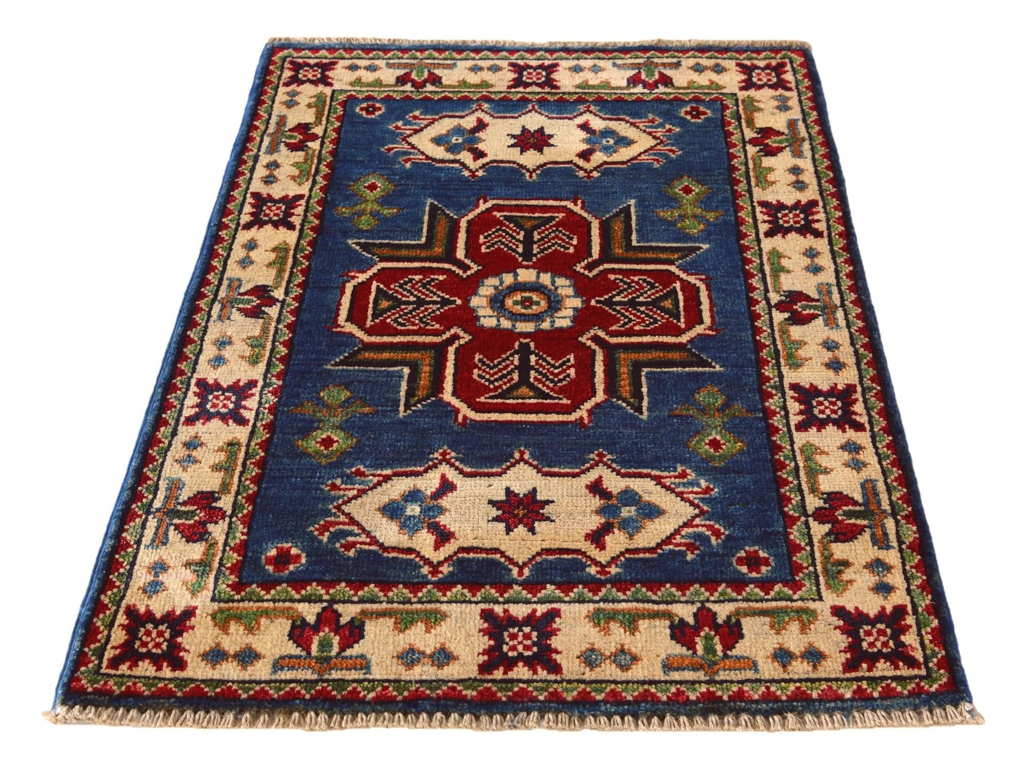 2' x 3' Hand Knotted Kazak Rug