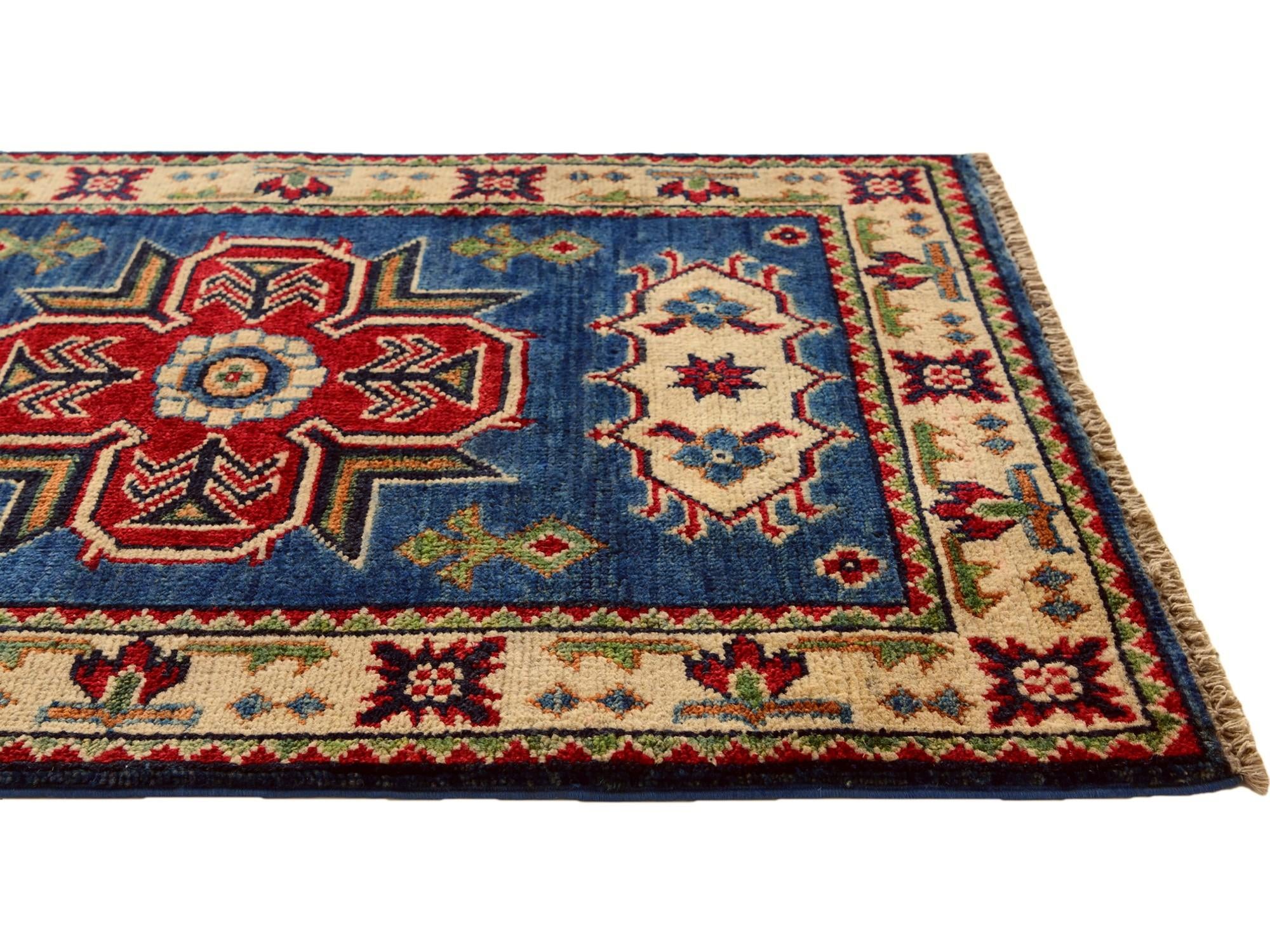 2' x 3' Hand Knotted Kazak Rug