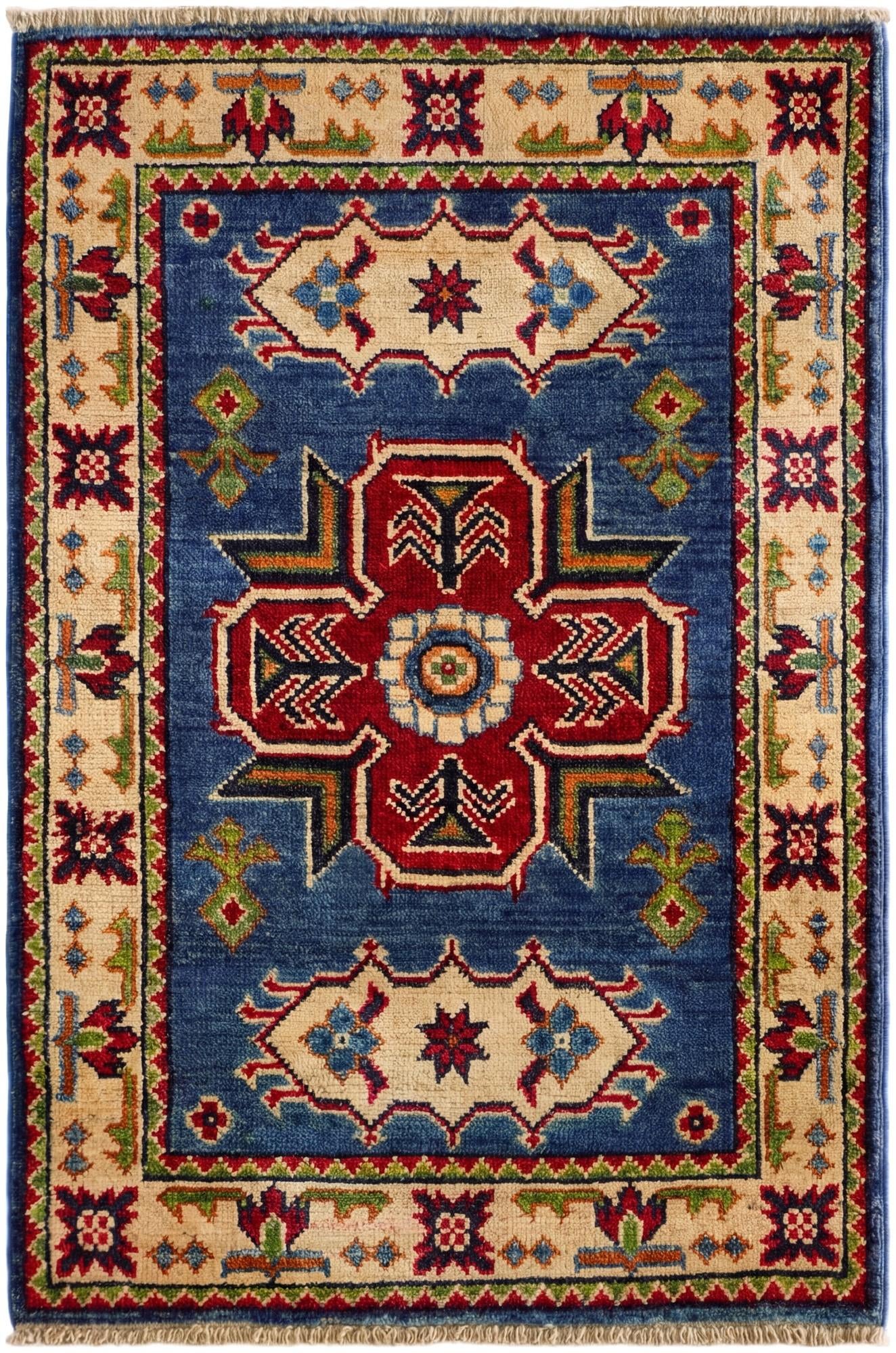 2' x 3' Hand Knotted Kazak Rug
