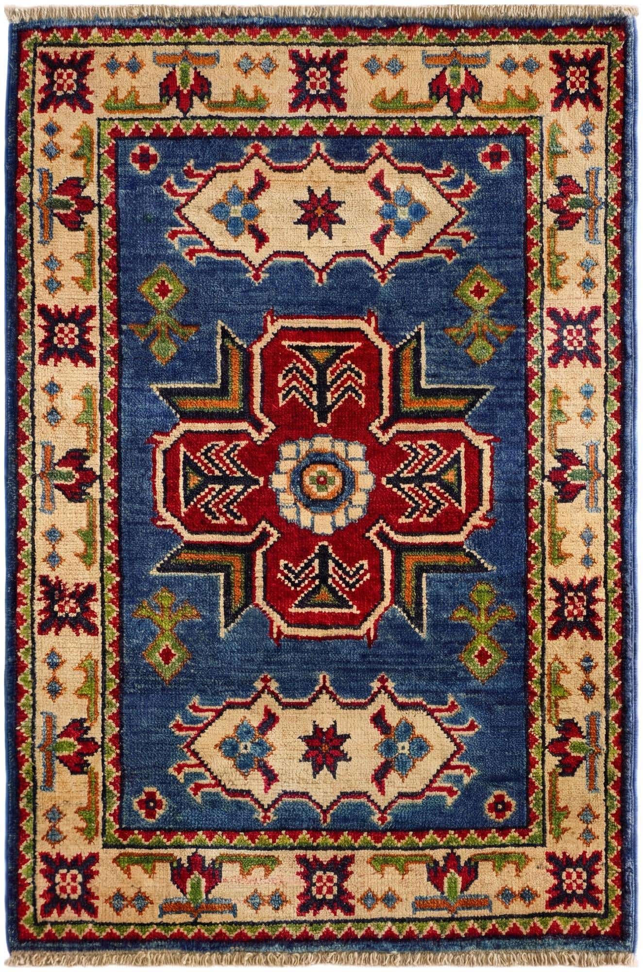 2' x 3' Hand Knotted Kazak Rug