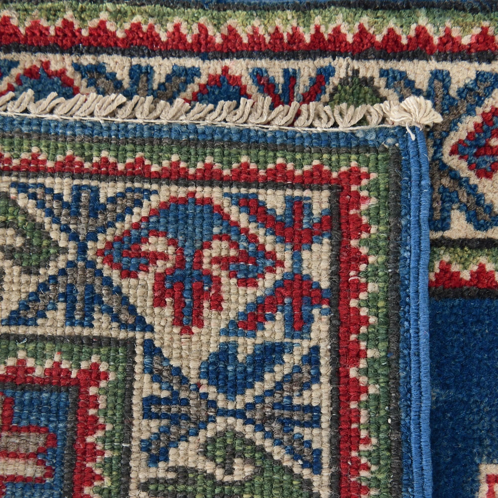65cm x 95cm anudado a mano Kazak Alfombra