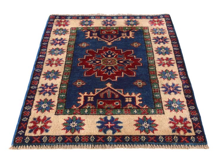 Detail image of 2' 1 x 2' 8 Hand Knotted Kazak Rug
