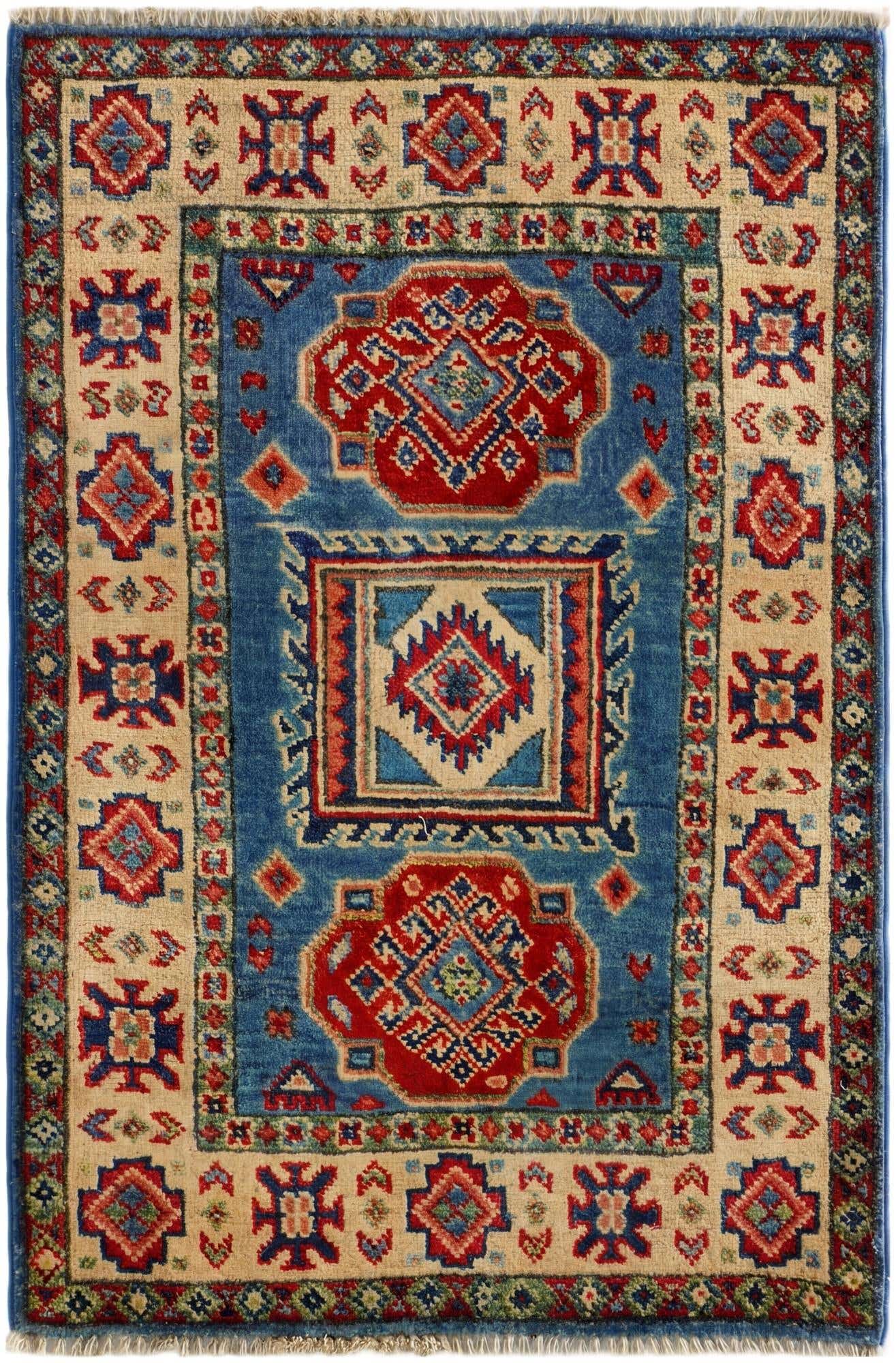 2' x 3' Hand Knotted Kazak Rug