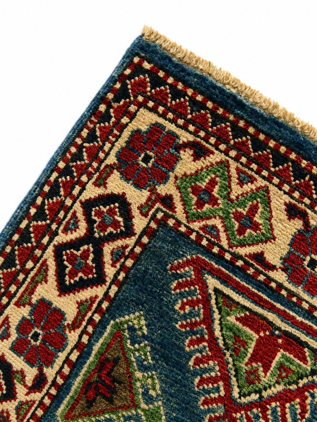 1' 11 x 2' 10 Hand Knotted Kazak Rug