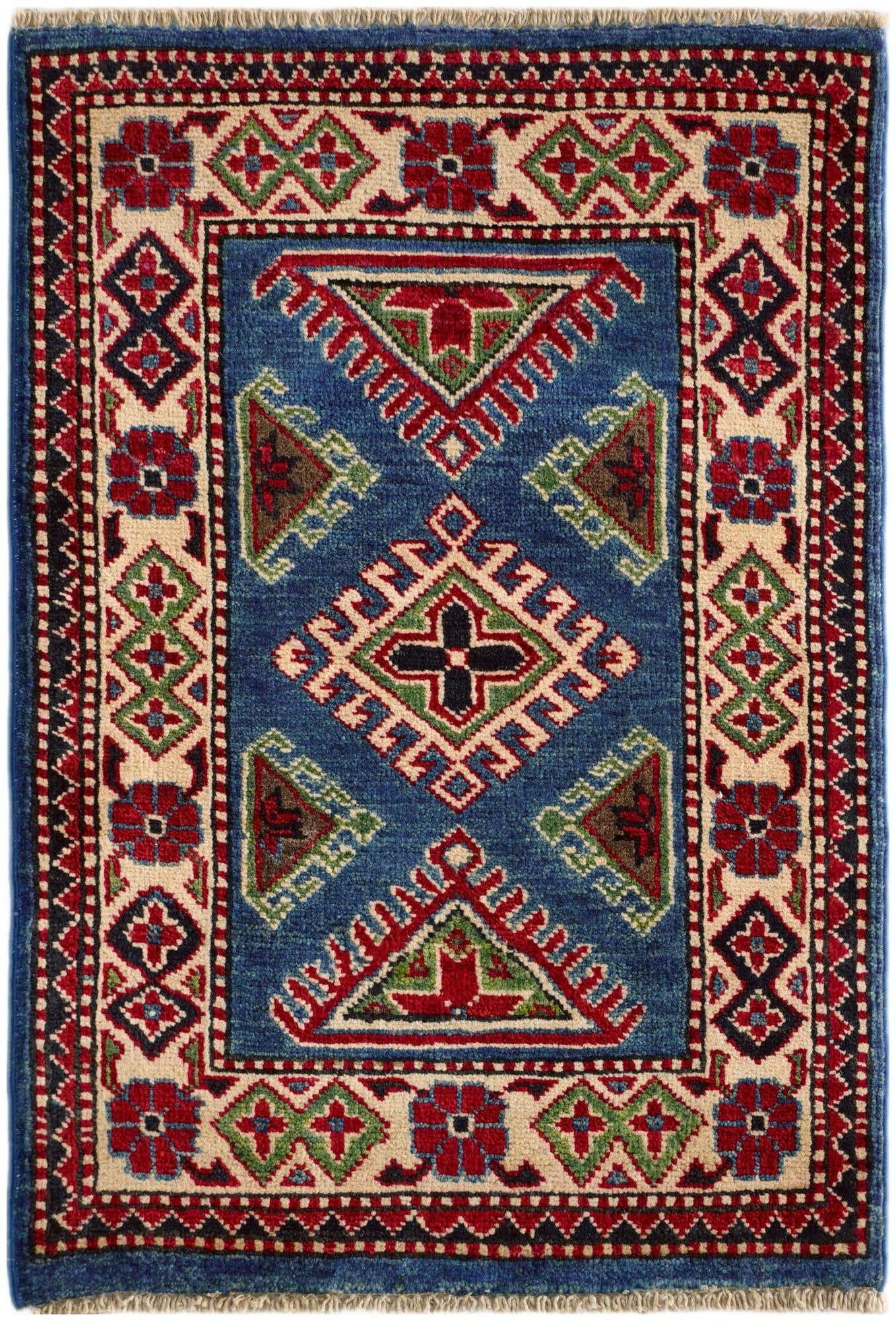 1' 11 x 2' 10 Hand Knotted Kazak Rug