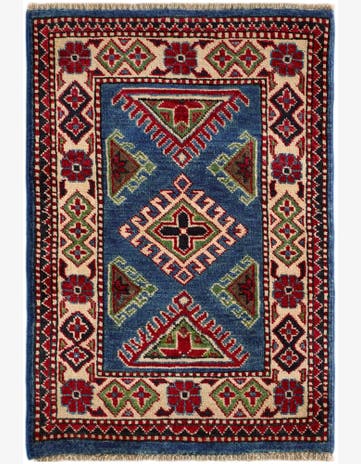 1' 11 x 2' 10 Hand Knotted Kazak Rug