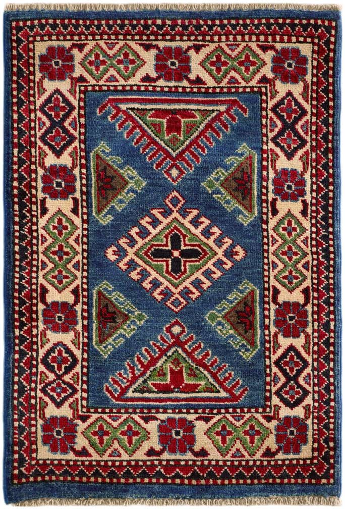 1' 11 x 2' 10 Hand Knotted Kazak Rug