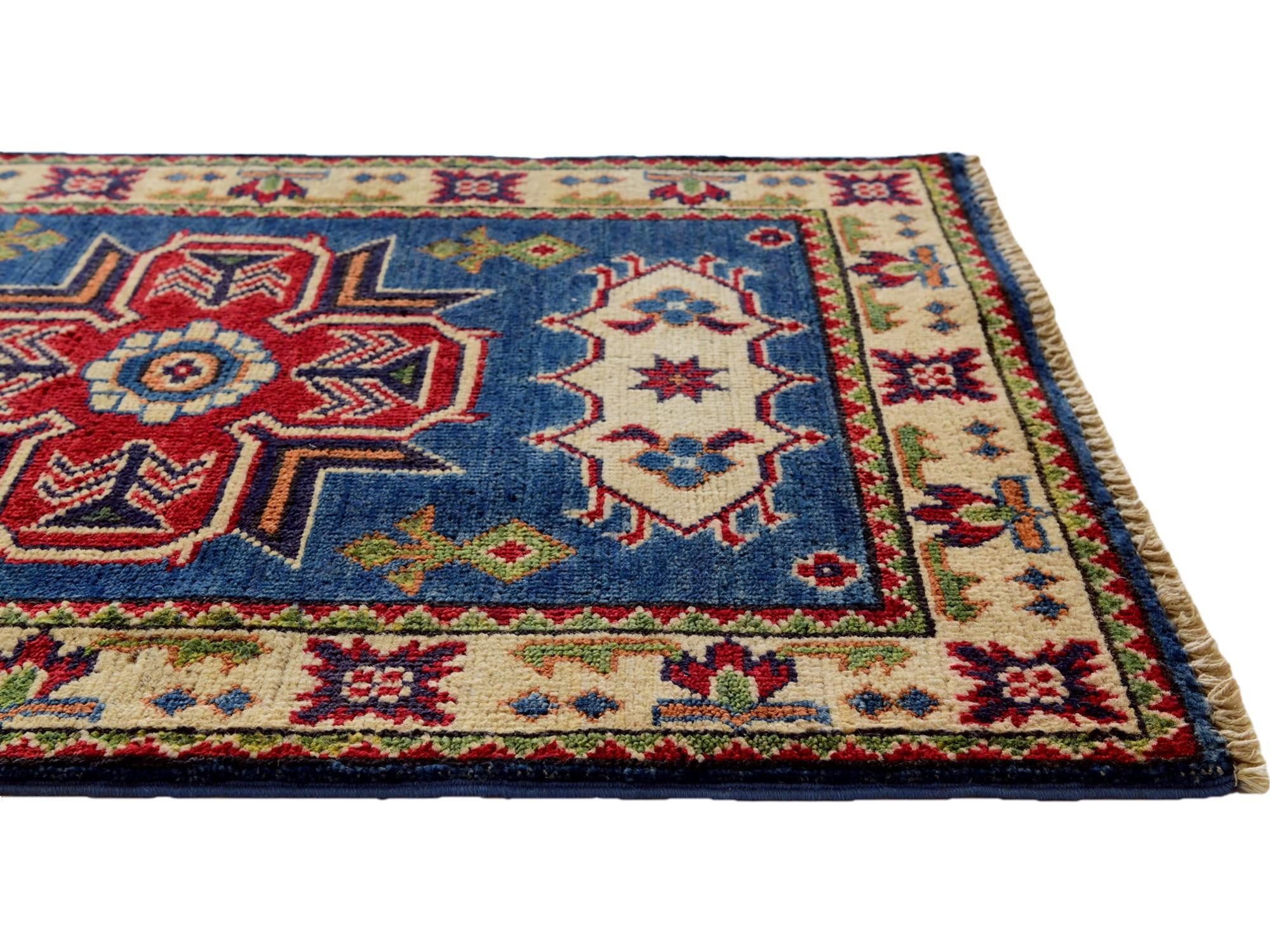2' x 3' Hand Knotted Kazak Rug